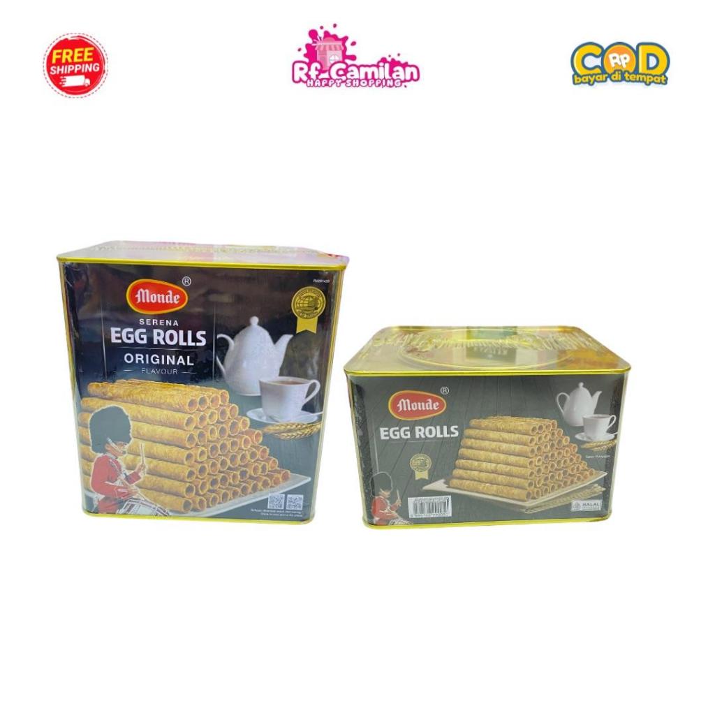 

Biskuit Kaleng Kue Kaleng Monde Serena Egg Roll Original 600 gr dan 300gr