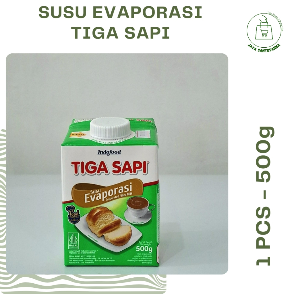 

Susu Evaporasi Tiga Sapi 500gr l Evaporated Milk Indofood