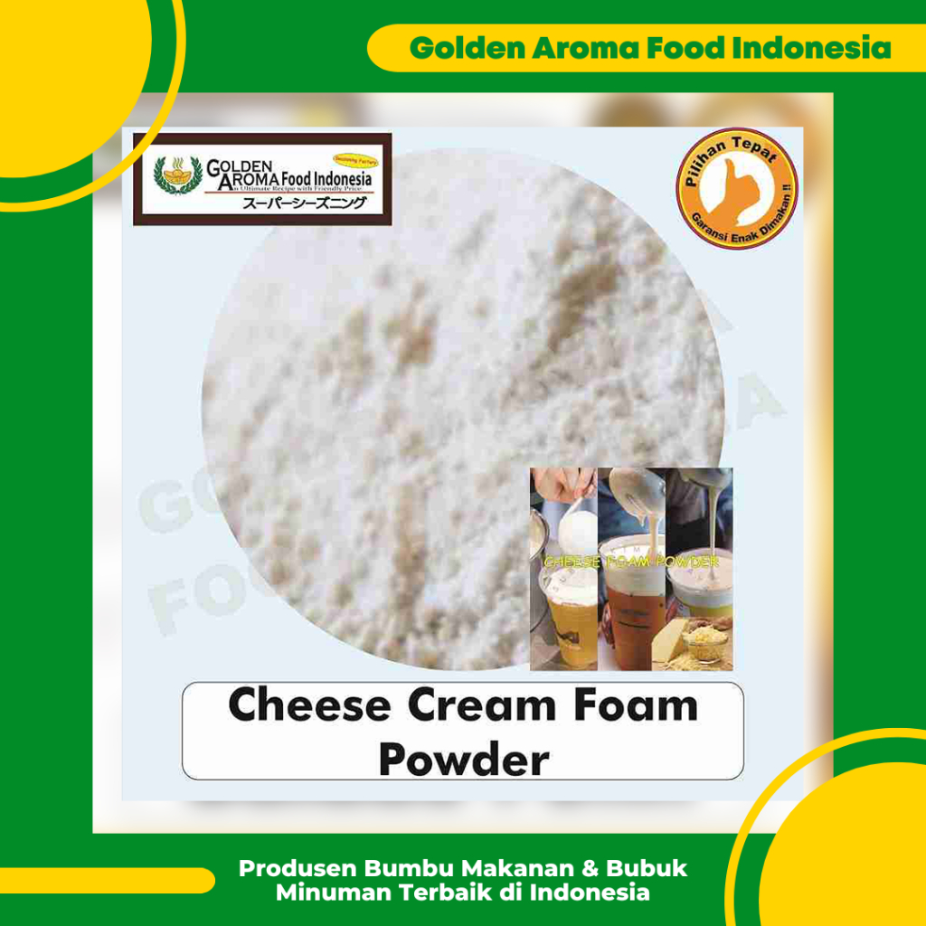 

Cheese Foam Powder 1 Kg Bubuk Cheese Cream Foam Powder Gulu Enak Murah Halal Aman Terbaik GAFI