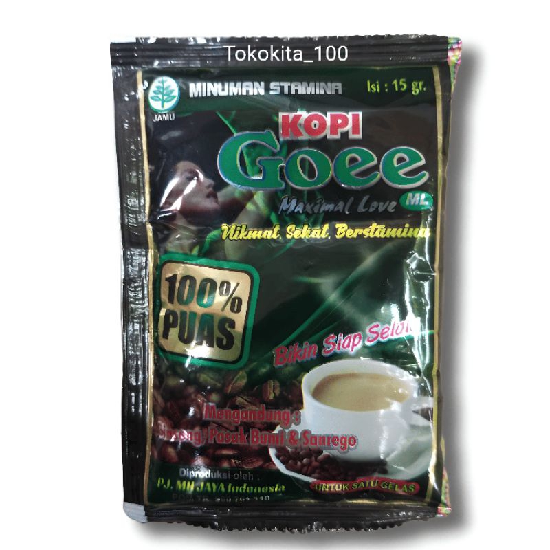 

Kopi Goee Original 1 Sachet Minuman Penambah Stamina Pria Kuat Tahan Lama
