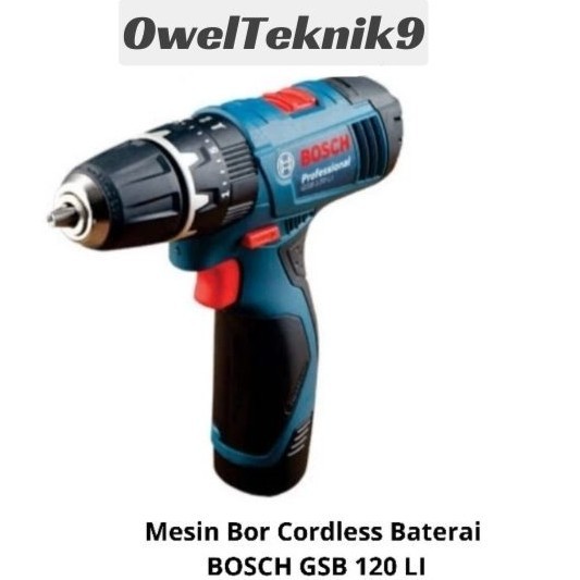 OwelTeknik - Mesin Bor Cordless Baterai 12V BOSCH GSB 120 LI ASLI ORIGINAL BOSCH