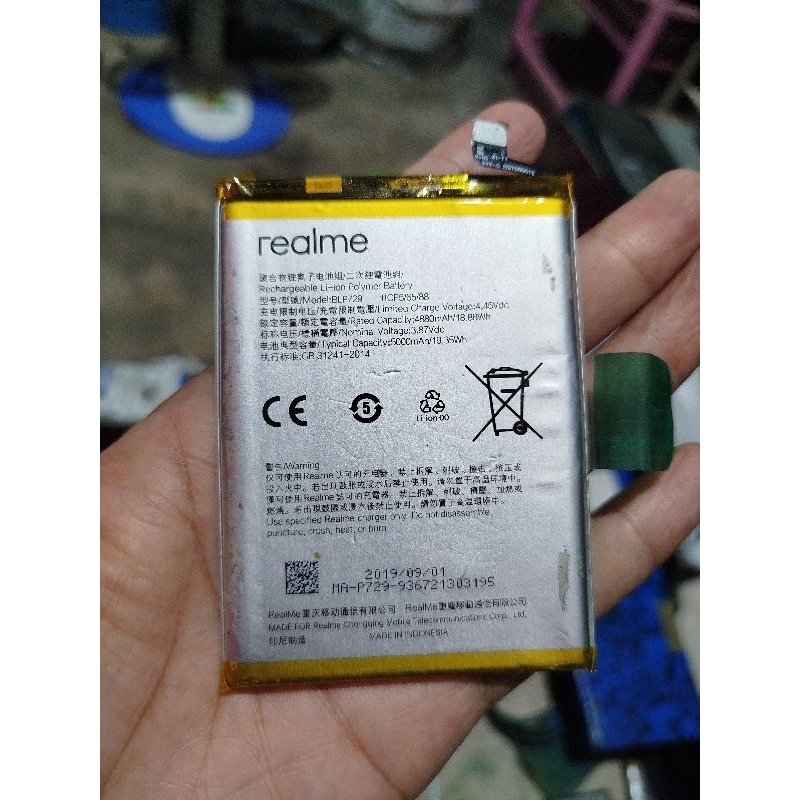 Baterai realme 5i original copotan bawaan hp