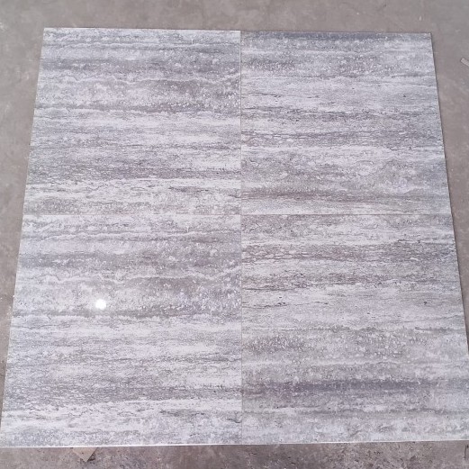 KERAMIK LANTAI GLOSSY 50X50 PLATINUM LIVORNO GREY KW B (CUTTING)