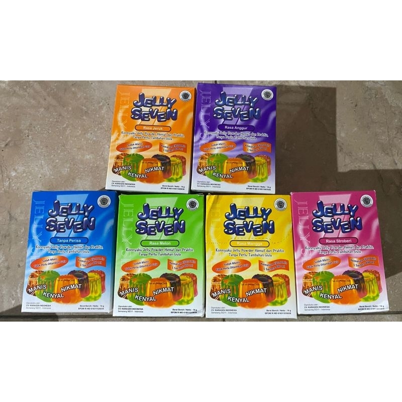 

1 Box Jelly seven Tidak perlu tambah gula 14gr isi 12 pcs bs COD