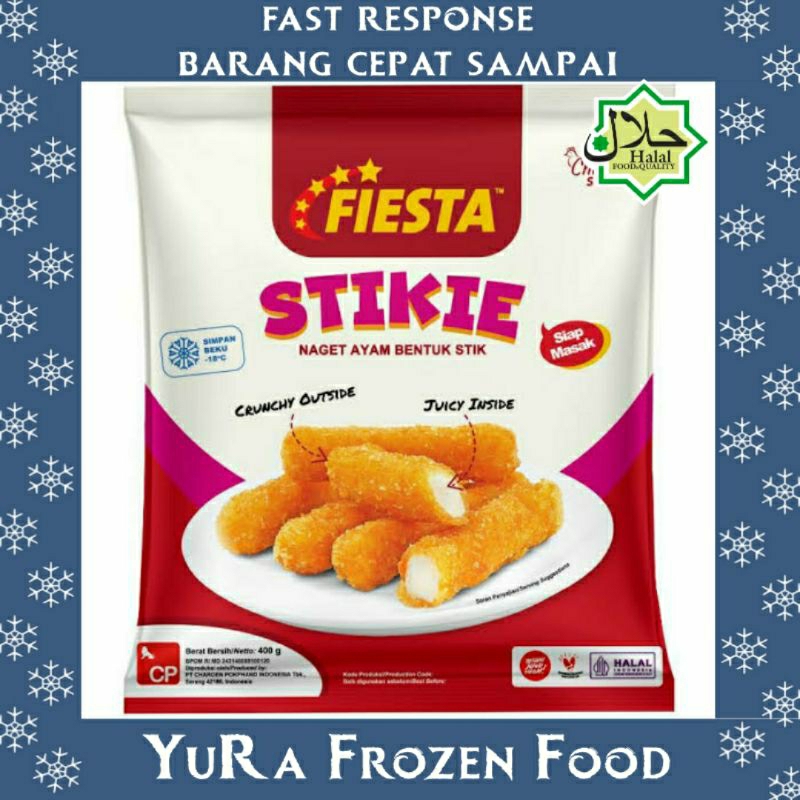 

Nugget Ayam Stik FIESTA Stikie Chicken Naget 400gr Makanan Halal Enak Yura Frozen Food Murah