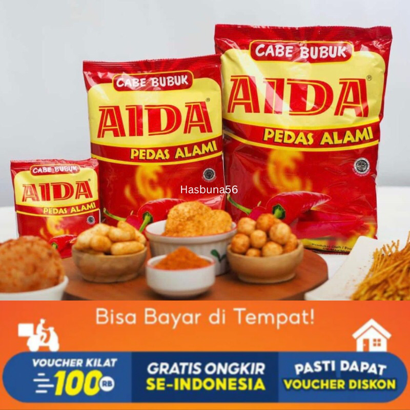 

CABAI GILING BUBUK AIDA 500 Gram | CABE BUBUK AIDA BUMBU INSTAN MAKANAN PEDAS MAKARONI BASRENG SEBLAK