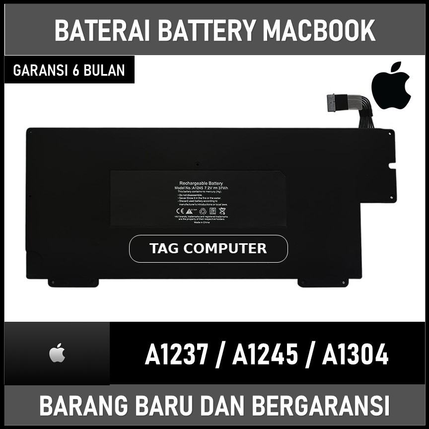 BATERAI APPLE MACBOOK AIR 13 INCH A1245 A1304 A1237