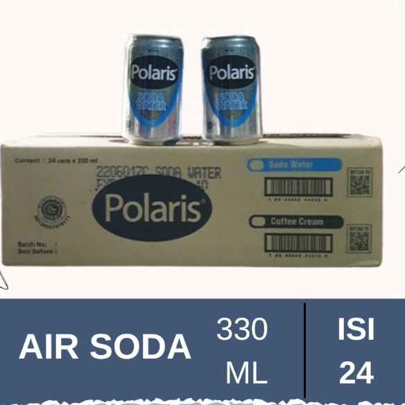 

1 DUS Polaris Soda Water Can Air Soda 24 Cans x 330 ml