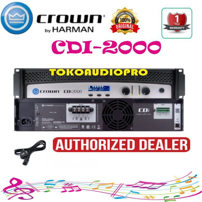 Power Crown CDi2000 Power Amplifier Original Crown CDI-2000