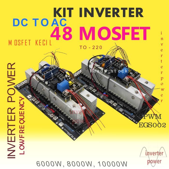 KIT inverter Double Power DC to AC EGS002 48 mosfet TO-220 48V 5000W 6000W 7500W 8000W 10000W 48Mosf