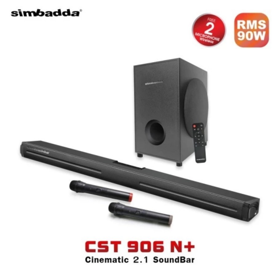 SIMBADDA CST 906N+ ALTES BASS Soundbar TV Bluetooth Home Theater Speaker Karaoke Sound Bar Simbada 9