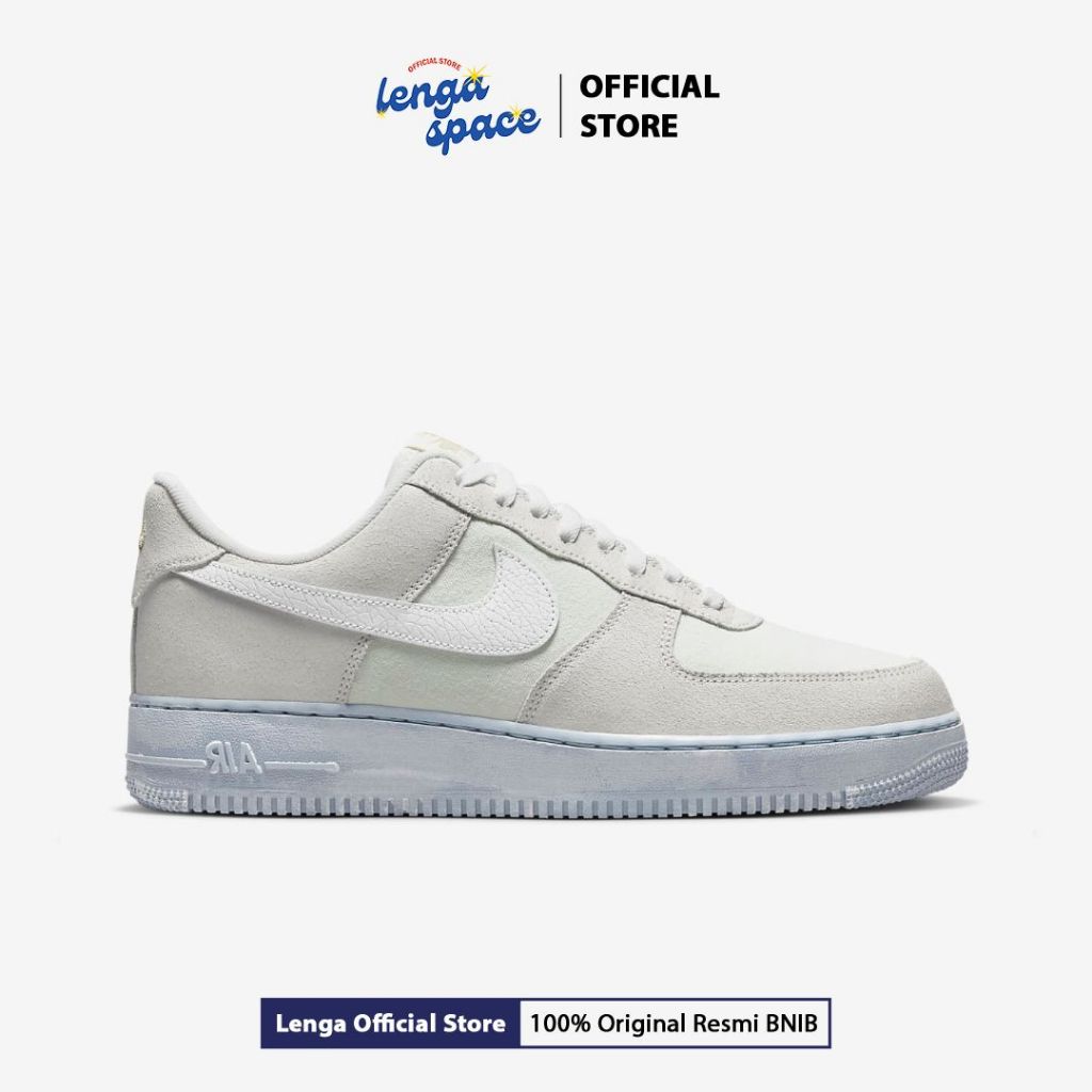 Sepatu Sneakers Pria N I K E Air Force 1 LOW - Summit White/Blue (DV0787-100) ORIGINAL
