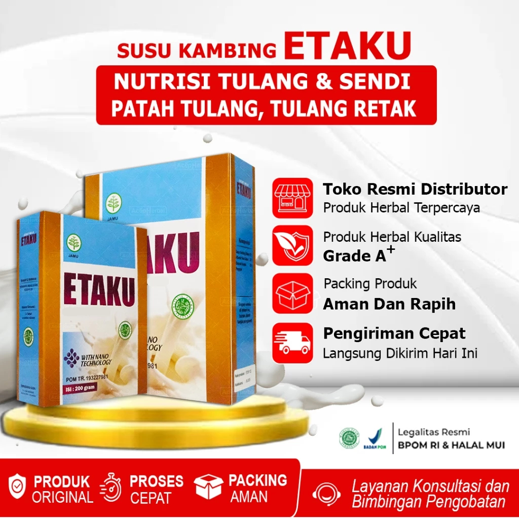 

TERLARIS!!!! ( 1 BOX) Etaku Goat Milk Susu Kambing Etawa Bubuk Murni Walatra