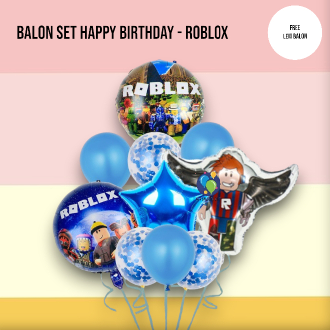 Paket Balon Roblox Ulang Tahun / Set Dekorasi Ulang Tahun Anak