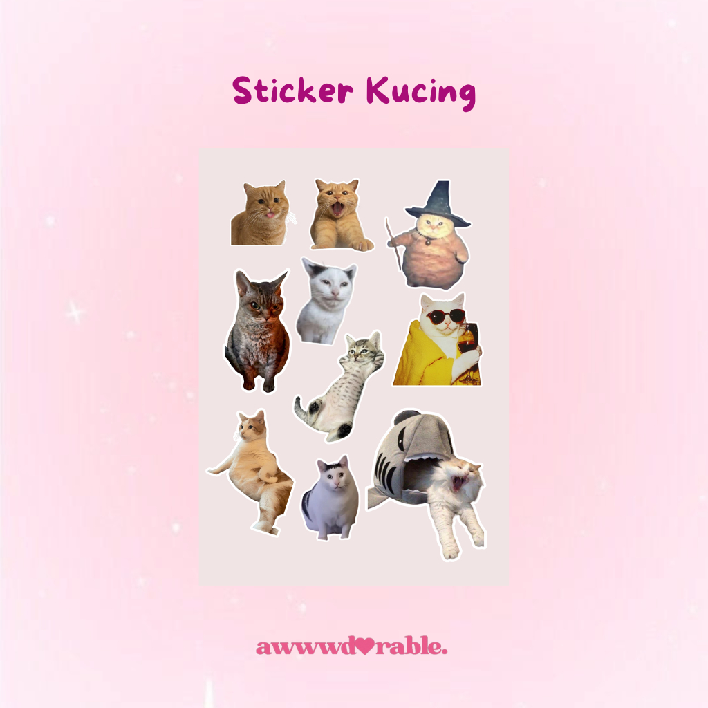 

Awwwdorable Sticker Kucing | Sticker Buku | Sticker Kucing Lucu | Sticker Meme Kucing | Sticker