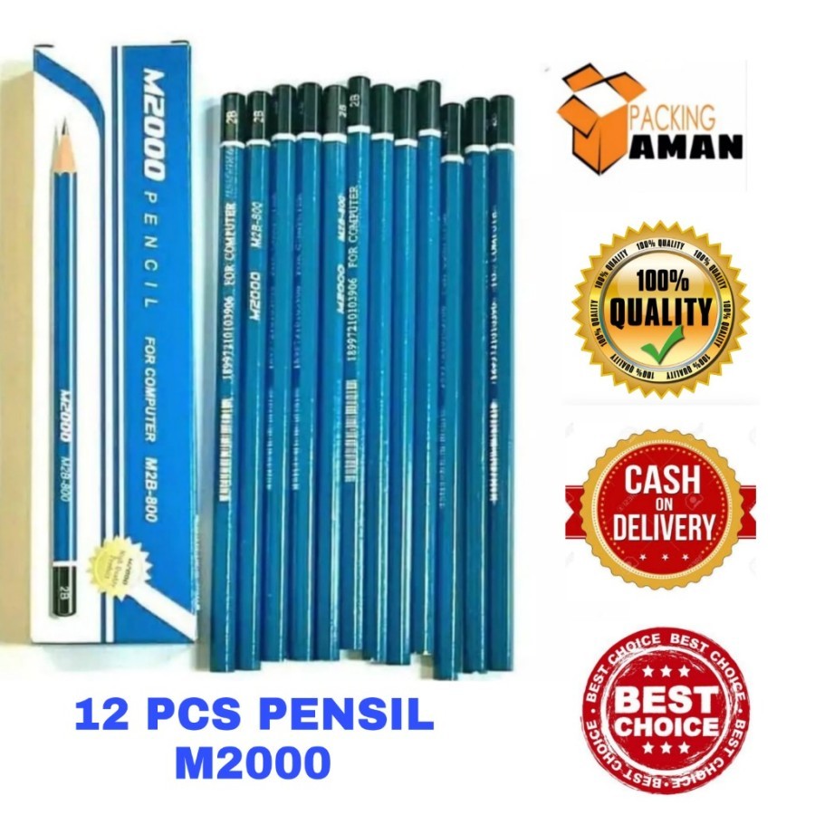 

Pensil 2B M2000 For Computer Isi 12pcs High Quality Pensil
