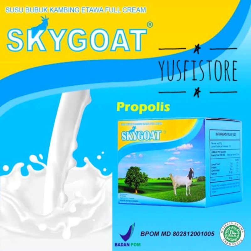 

Sky Goat Madu/Propolis 1 Box Bisa Grosir Susu Kambing Masalah Pernafasan Sendi Tulang