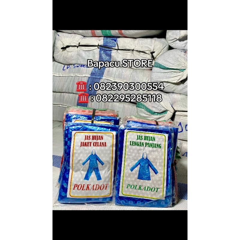 jas hujan plastik HDPE merk polkadot