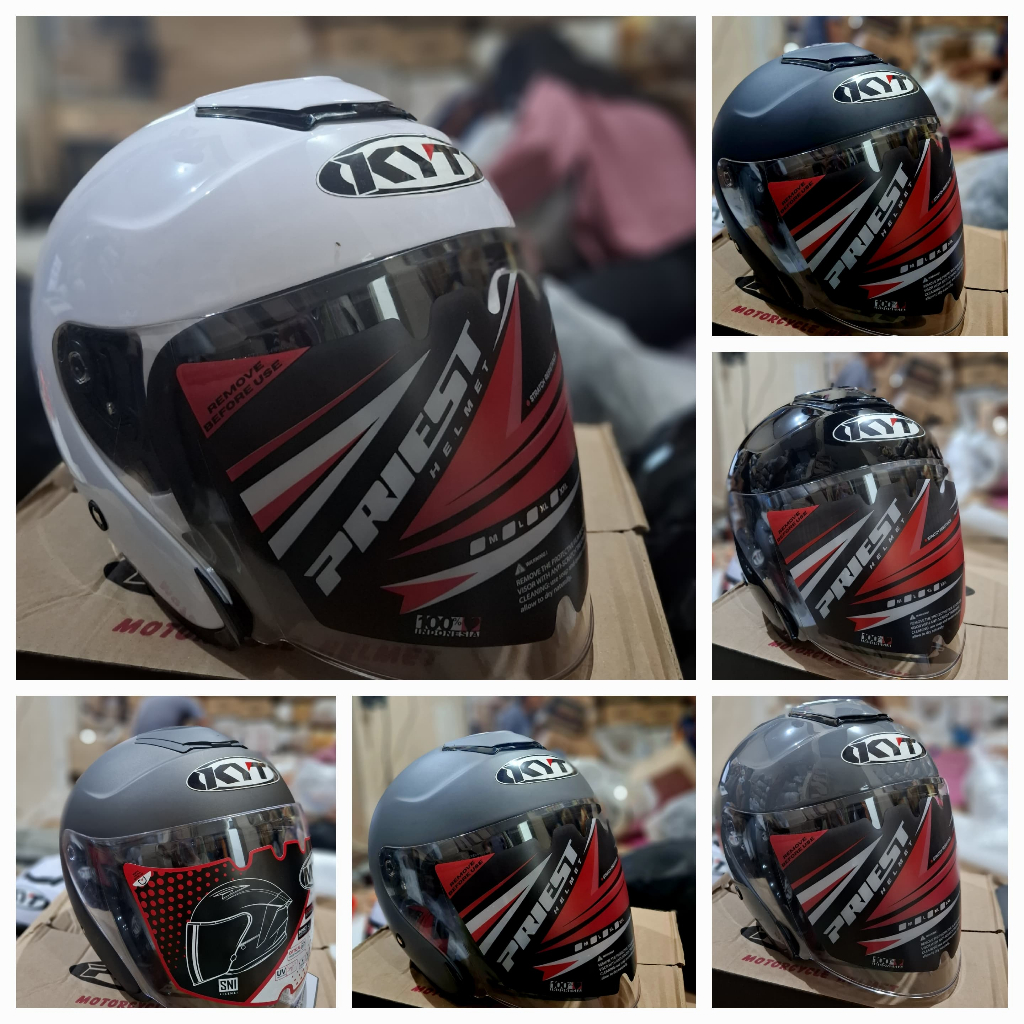 Helm KYT Kyoto mirip Asli 100% SNI Bonus sticker KYT