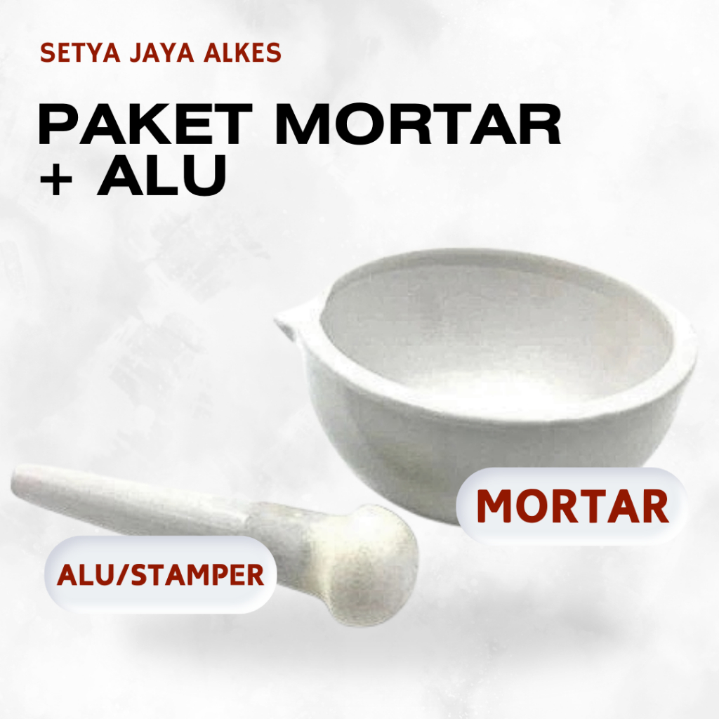 Mortir 13 cm / Mortar Stemper Satu Set 13CM / Penumbuk Obat 13cm