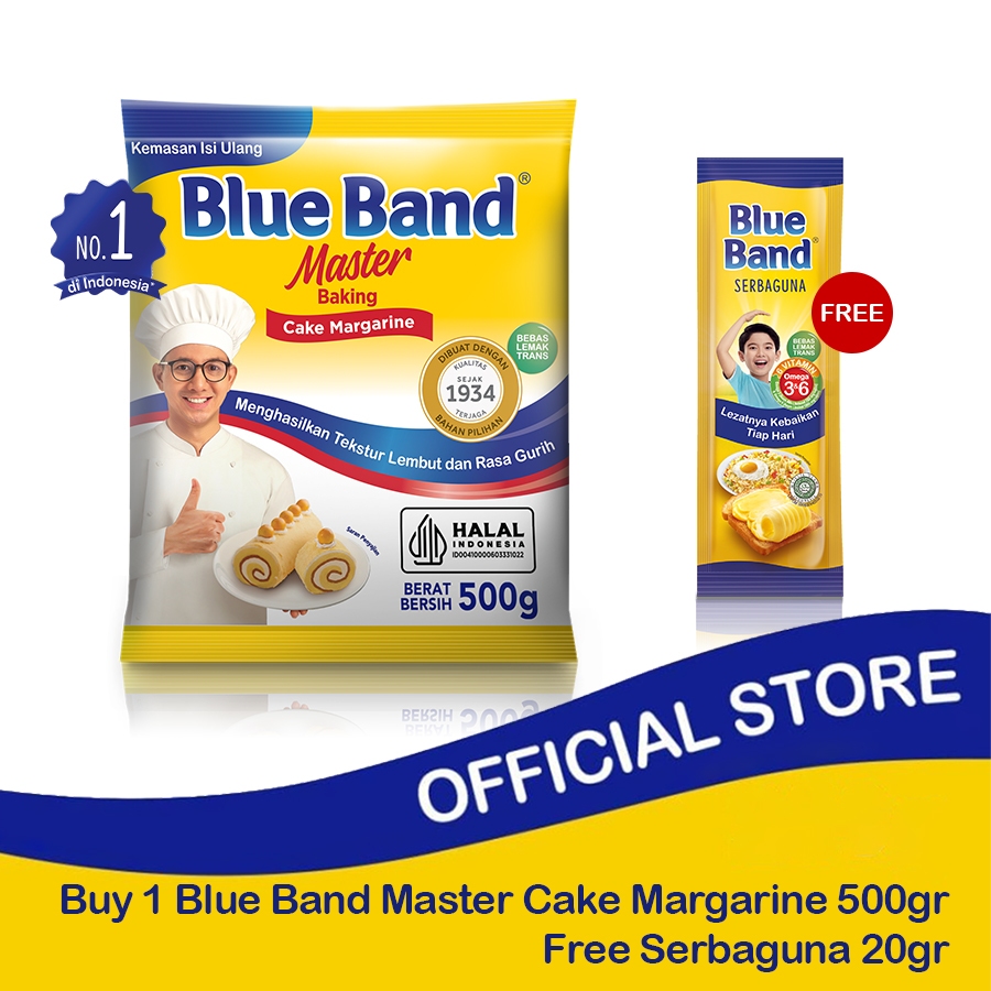 

Buy 1 Blue Band Master Cake Margarine 500gr Free Serbaguna 20gr