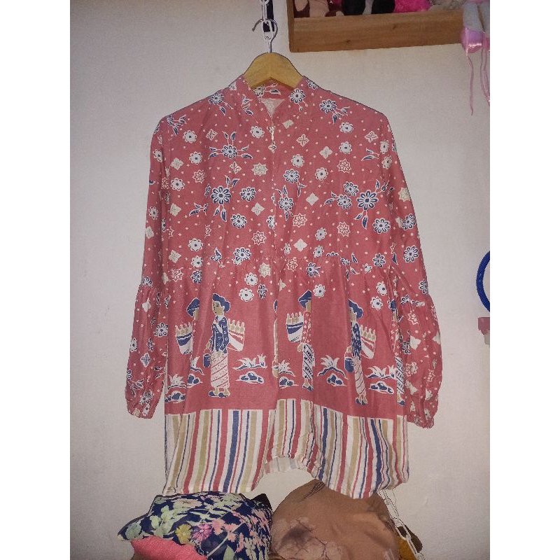 Preloved Baju batik wanita panjang