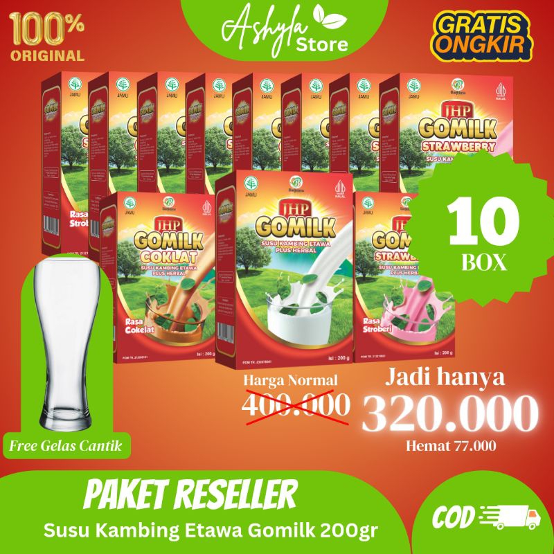 

GOMILK 10 BOX PAKET RESELLER 200GR PAKET HEMAT PAKET USAHA MITRA