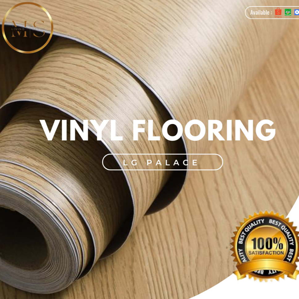 Karpet Vinyl Roll 1,5 mm LG Palace Harga per m2 Lantai Vinyl Kayu