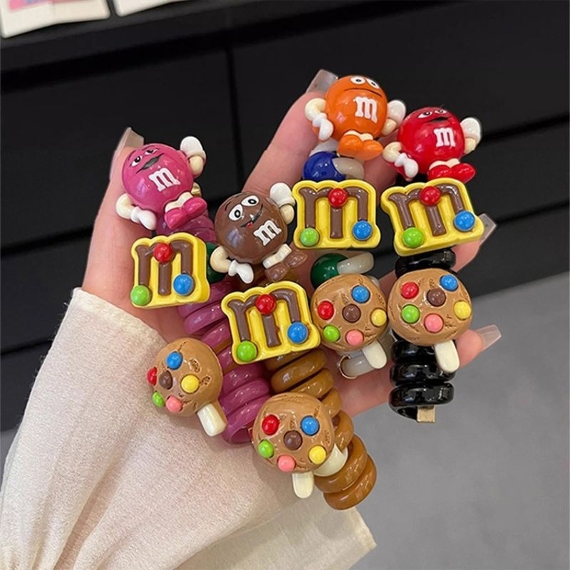 (LV) Ikat rambut coklat mm. jepit rambut coklat mm. jepit rambut gulung mm. ikat rambut kabel mm. je