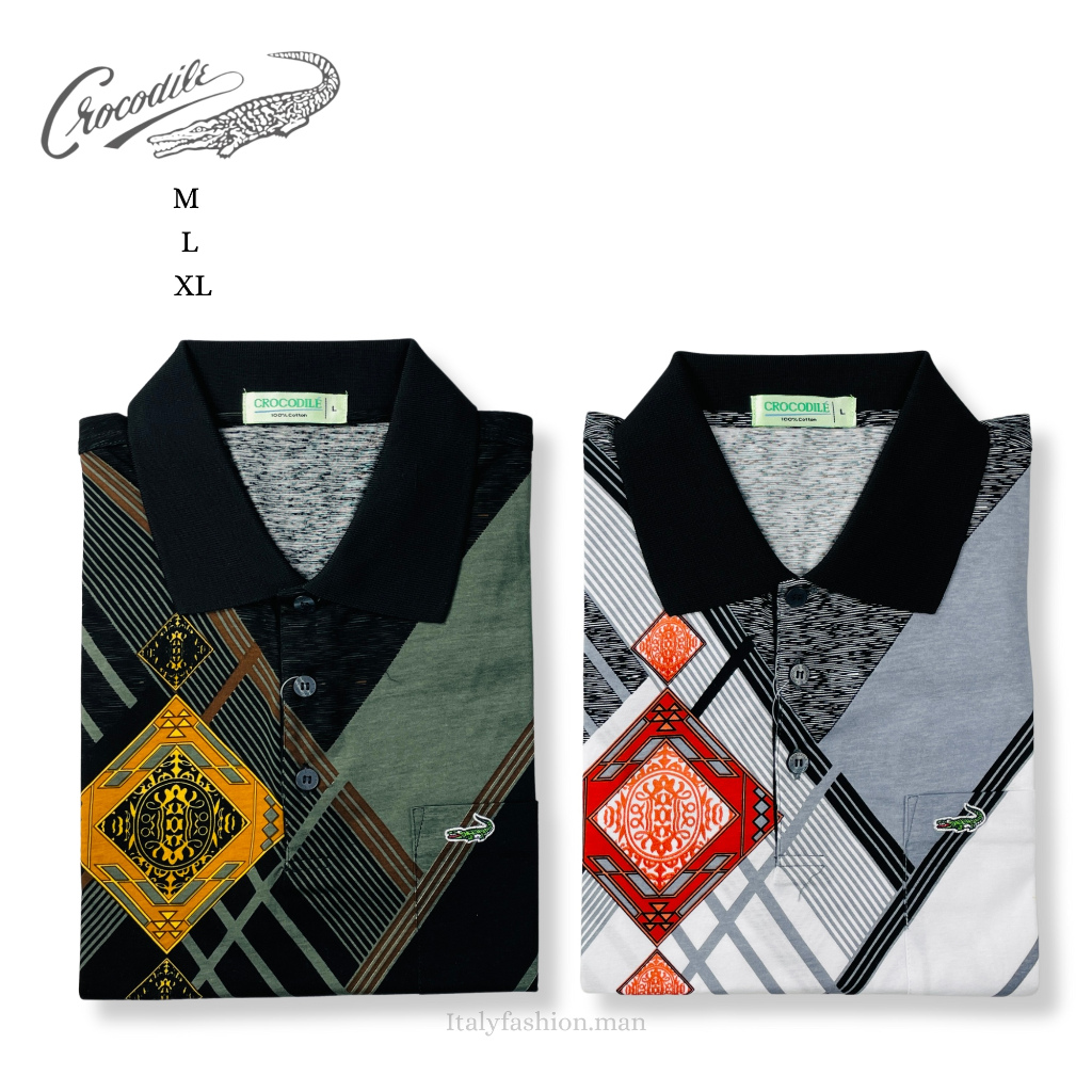 CROCODILE Kaos Polo Pendek Stretch Pria Original (Hijau) 0826