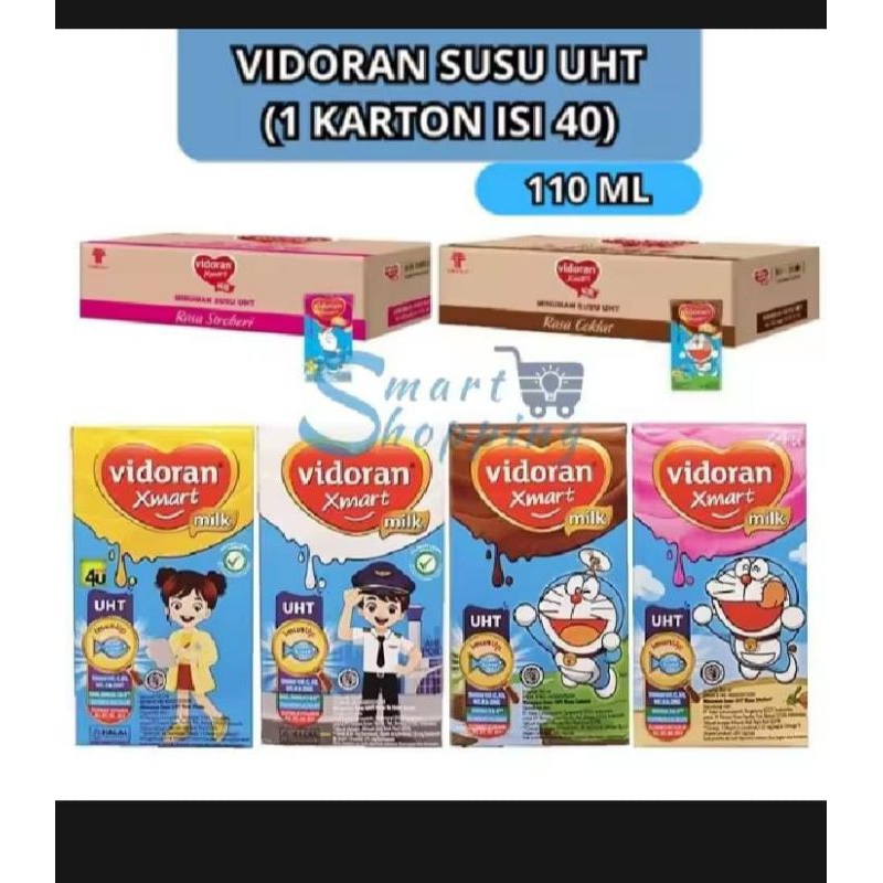 VIDORAN SUSU UHT 110 MI (1 KARON ISI 40)/ SUSU UHT ANAK /1 KARTON 40 PCS
