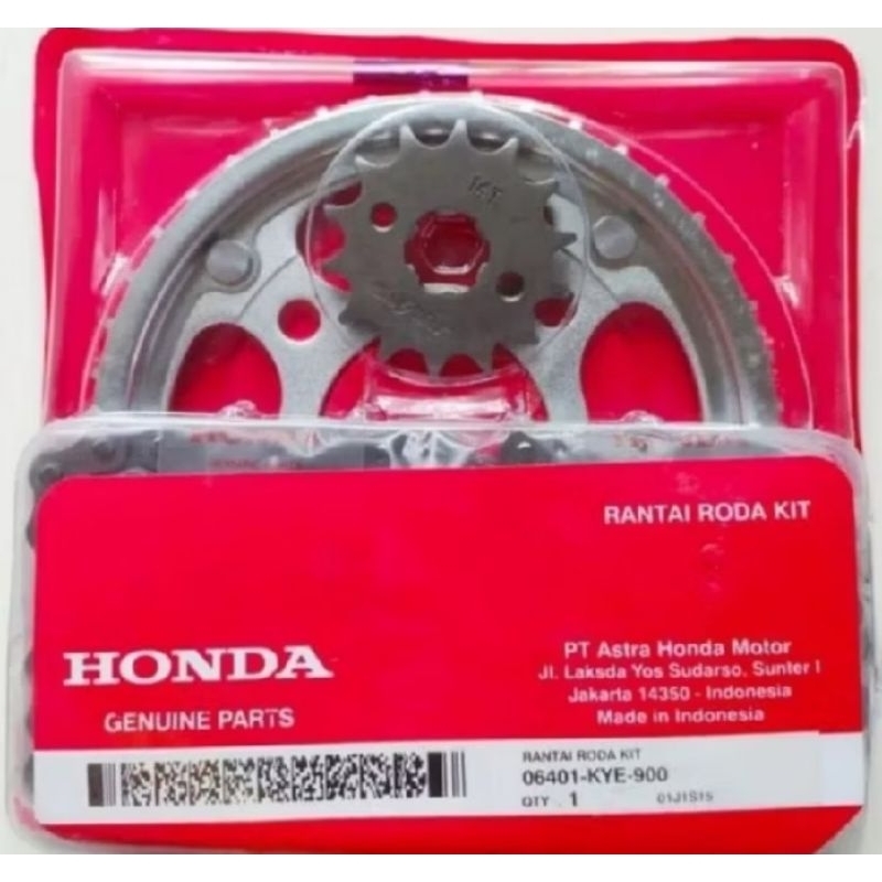 Gear set KYE Honda Megapro New fi Megapro New karbu Verza CB Verza Original AHM