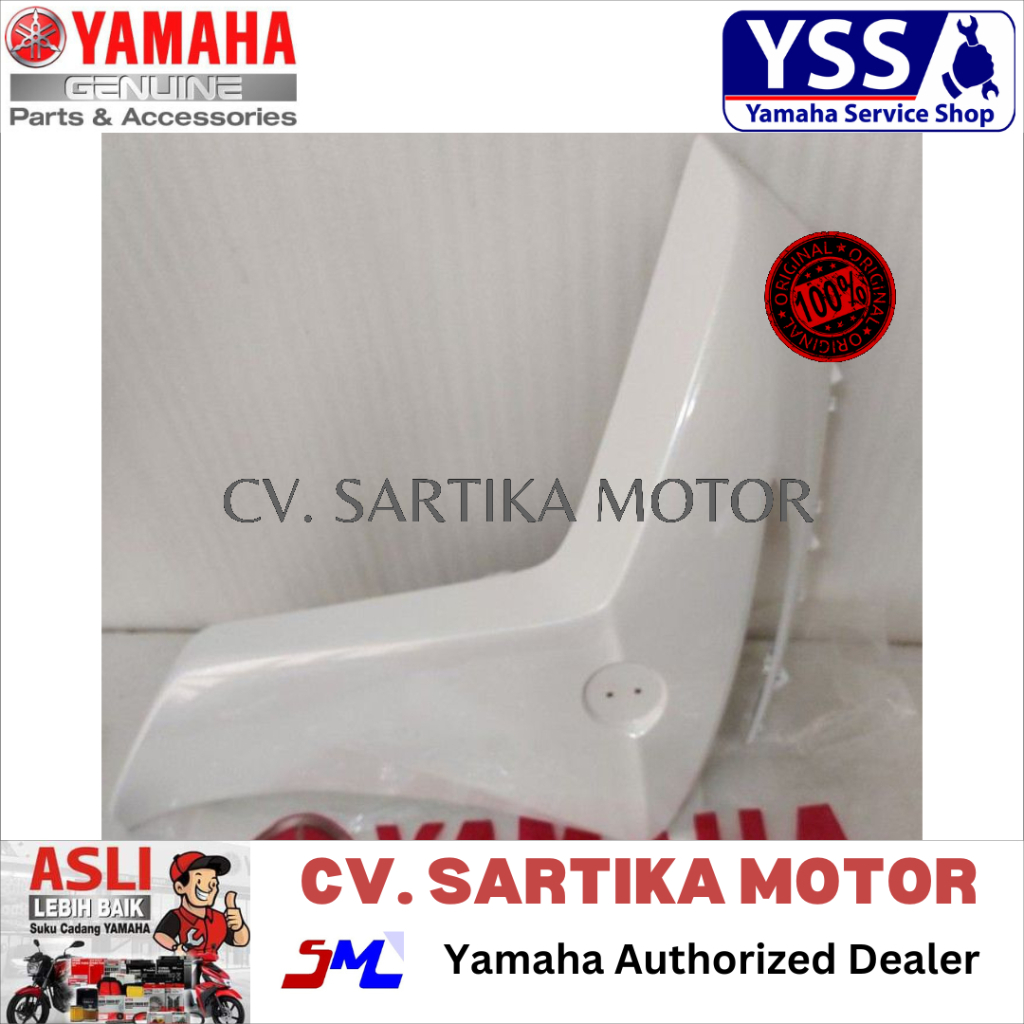 Cover sayap legshield KANAN Putih Yamaha Lexi ORIGINAL B3F-F8312-00-P0
