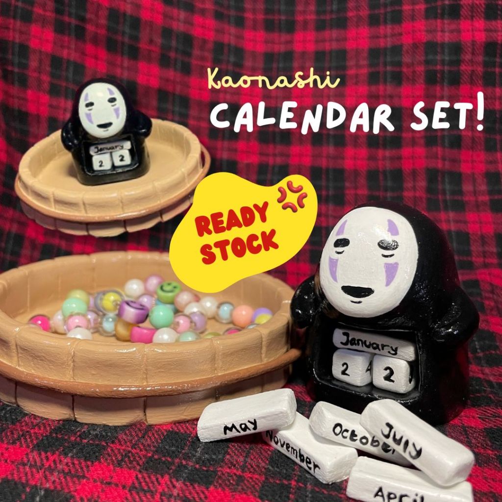 (READY STOCK) Calendar Set Kaonashi / Clay Tray / Clay Calendar