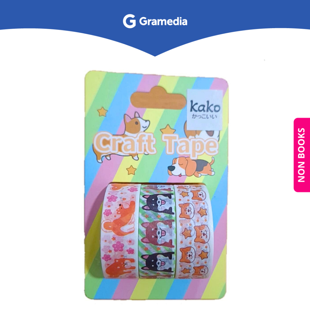 

Gramedia Surabaya - Kako Washi Tape Dog Theme Set 3 JD0317F