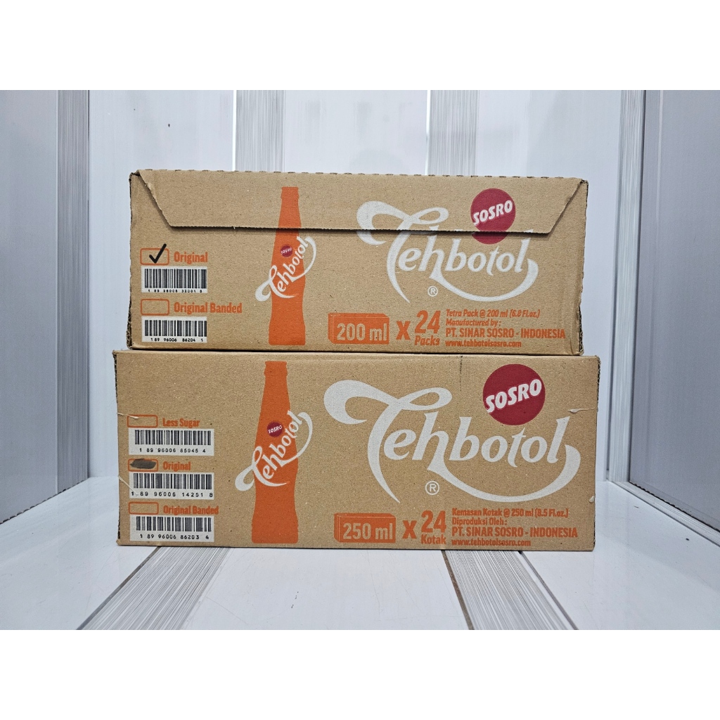 

Sosro Teh Botol Kotak 24 Pcs x 250ml 200ml Per Dus