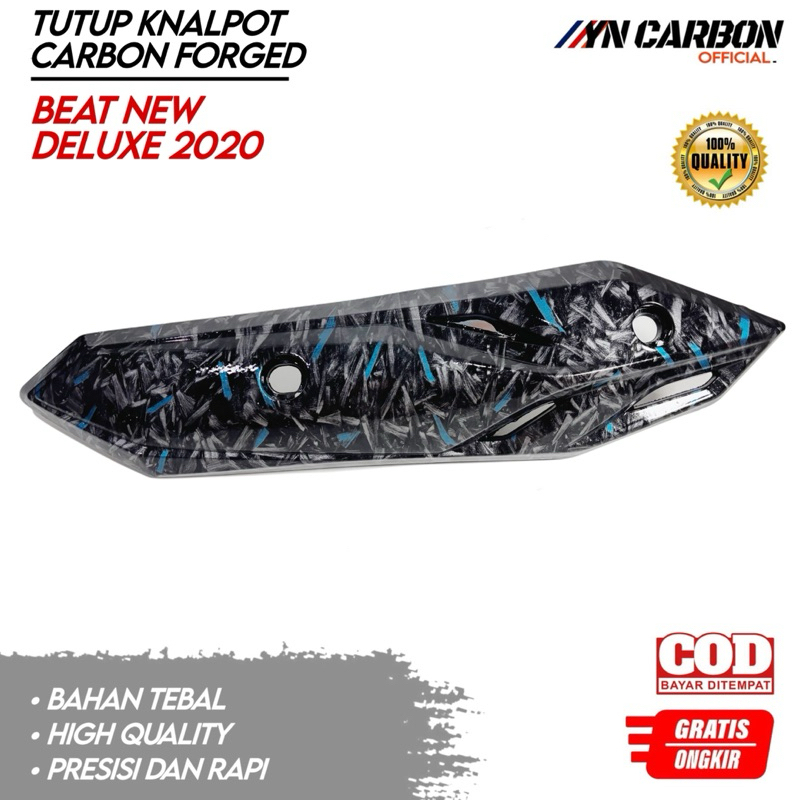 Cover Knalpot Beat 2020 Deluxe New Carbon Forged Tutup Knalpot Carbon Forged Beat 2020 Tameng Knalpo