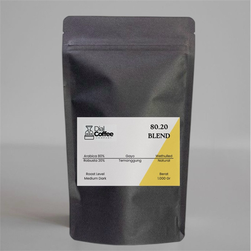 

200 Gram Biji Kopi 80.20 Arabica Robusta Roasted Beans Kopi Susu Blend