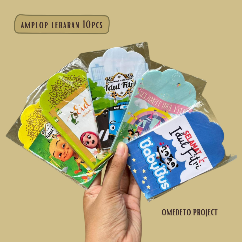 

Amplop Lebaran Motif Karakter Size Medium | Amplop Lebaran Viral 2025 | Angpau Lebaran Isi 10pcs