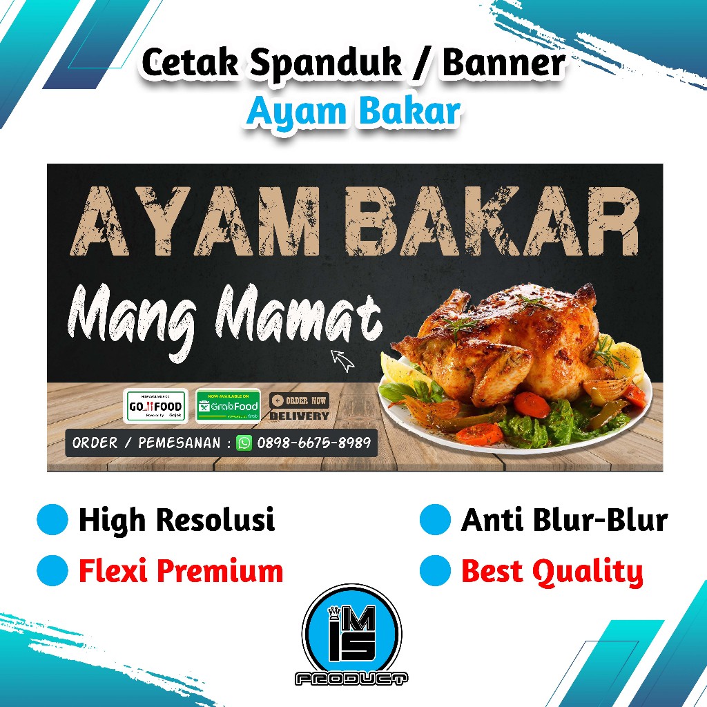 cetak spanduk banner ayam bakar