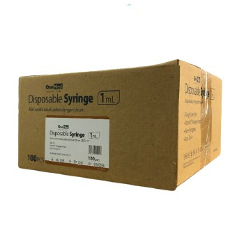 Syringe 1cc with Needle 26G OneMed / Spuit 1cc/ml OneMed 1 Box isi 100