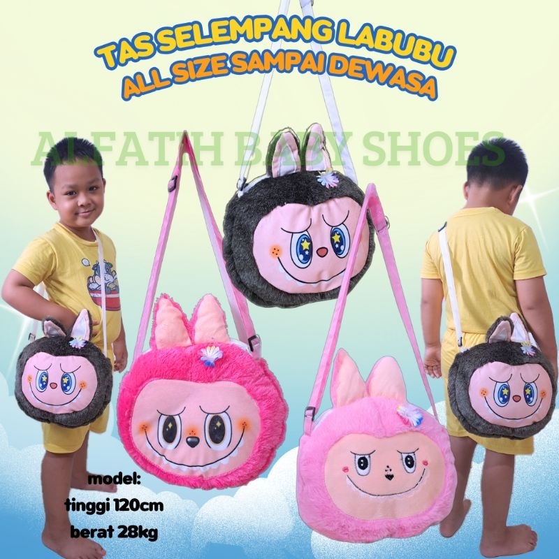 LABUBU tas selempang boneka karakter monster labubu besar slingbag anak lucu jumbo viral terlaris