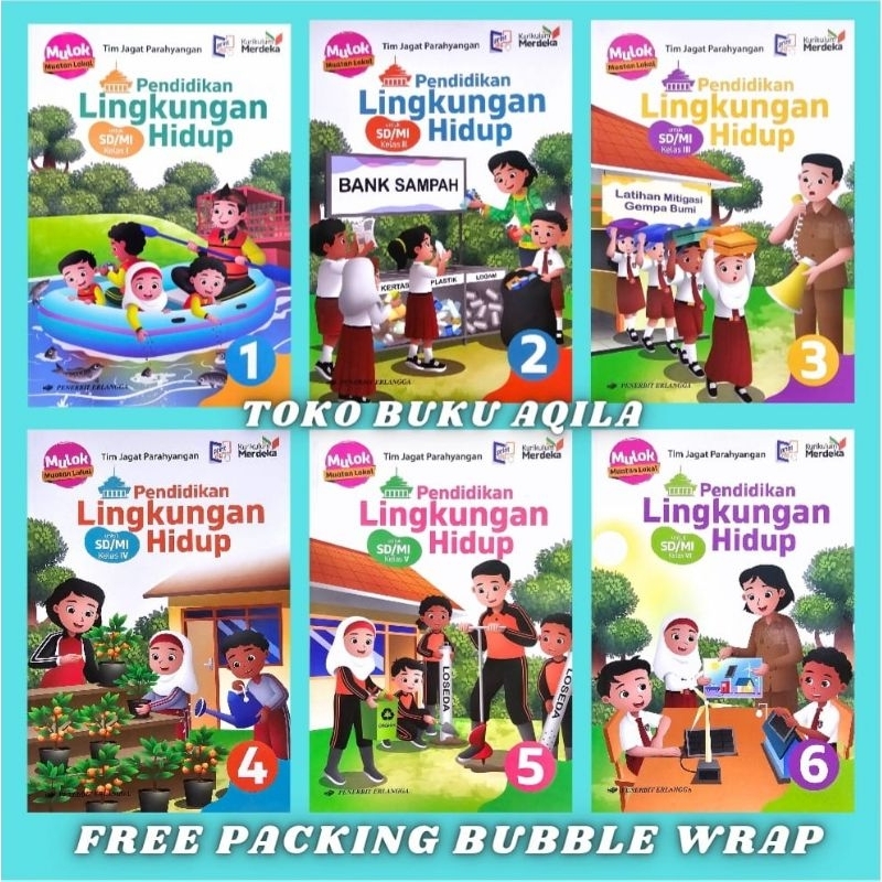 Buku PLH Kelas 1 2 3 4 5 6 SD Penerbit Erlangga Kurikulum Merdeka Pendidikan Lingkungan Hidup