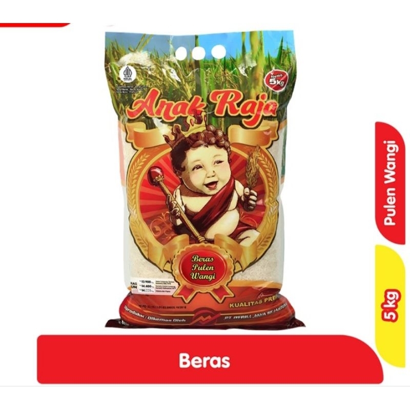 

Beras Anak Raja Premium Pulen Wangi berat 5 Kg