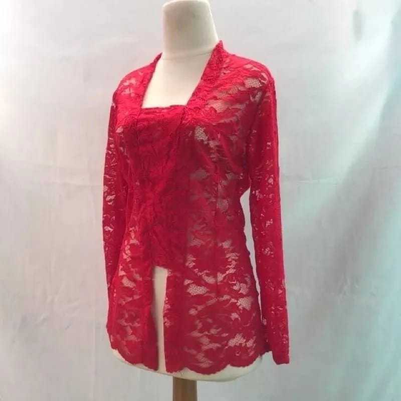 Kebaya bali brokat sofia strecth melar atasan tradisional lengan pendek