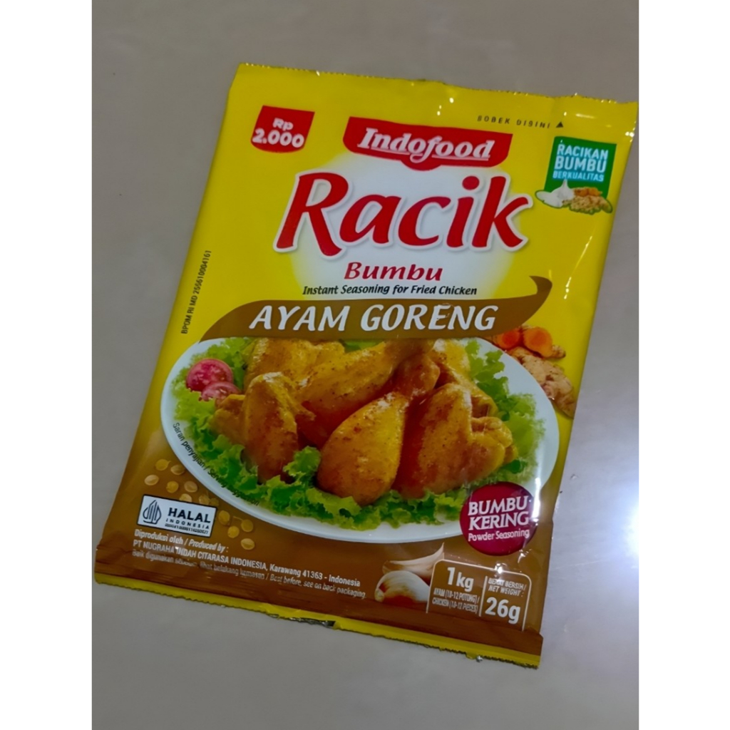 

Bumbu Racik Indofood 1 Sachet - Bumbu Praktis Ayam Goreng - Ikan Goreng instan