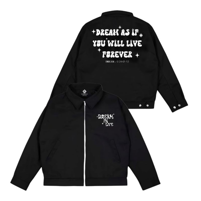 Dream Boxy Work Jacket - Dream In Life - Jaket Hitam