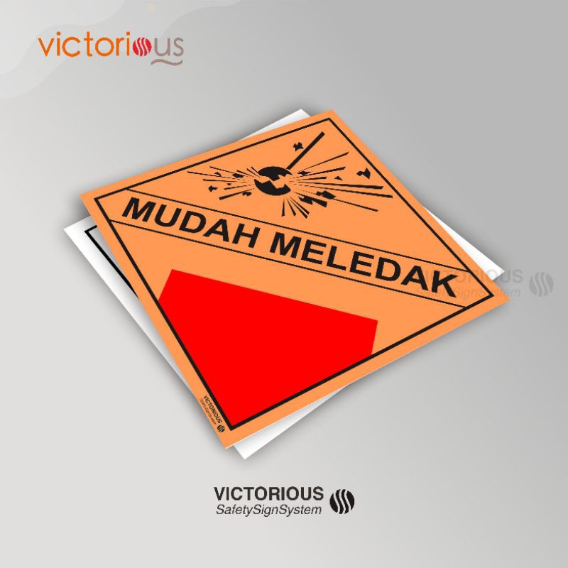 

Sticker Label Limbah B3 Simbol Hazmat Mudah Meledak | Hazardous Materials Explosive Stiker Sign