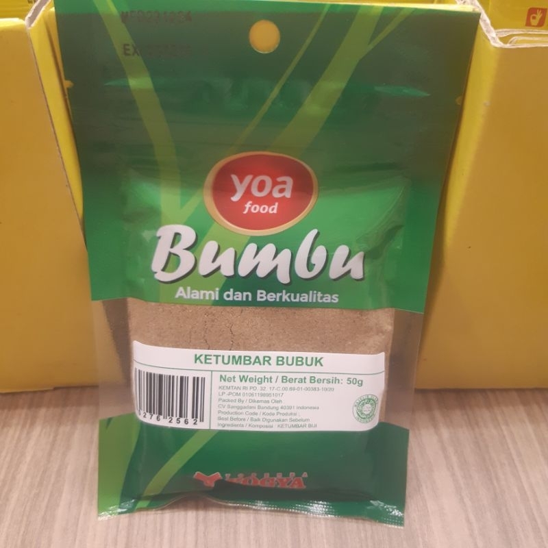 

Produk Supermarket _ Yoa Ketumbar Bubuk 50 Gram Coriander Powder