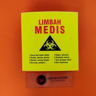 

Stiker Limbah Medis - Stiker Bahan Vinyl - Stiker Rumah Sakit, Label Sticker tempat Sampah